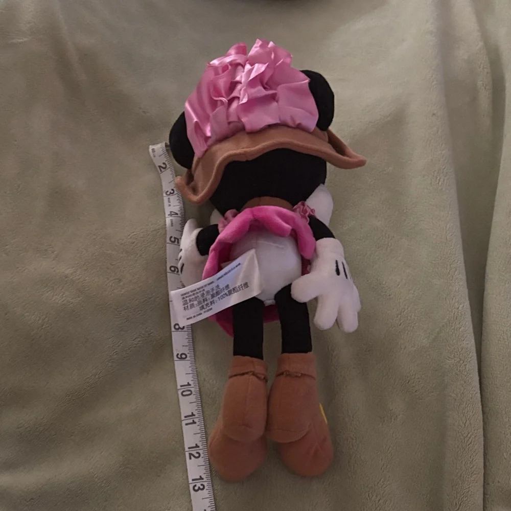 Disney Minnie Mouse Pink and Brown Stuffed Animal